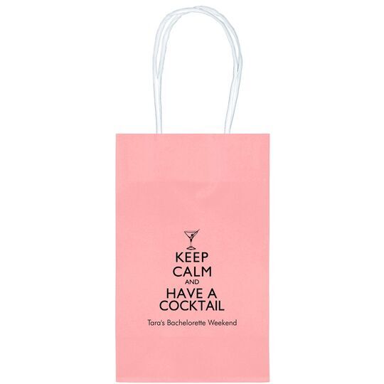 Keep Calm and Have a Cocktail Medium Twisted Handled Bags